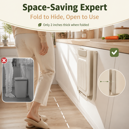 🔥Foldable Kitchen Trash Can – Wall Mounted Space Saving Bin for Easy Cooking & Clean-Up