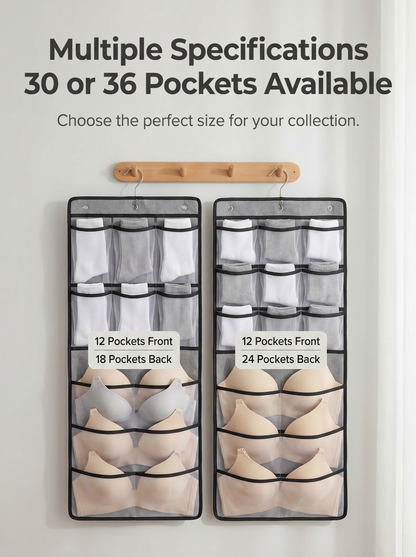 🔥Hot Sale🔥 Double-Sided Hanging Storage Bag | 36 Grids Dustproof Lingerie Organizer