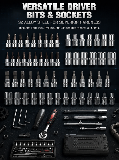 🔥46 IN 1 Ratchet Socket Kit | Veteran Mechanic Pick for All Repair Work