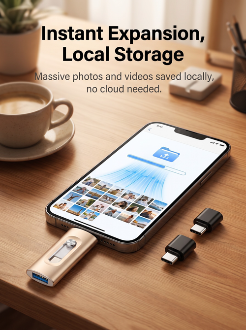 1TB Phone Flash Drive | Save Thousands of Photos & Videos