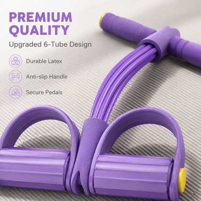 21 Fitness Resistance Bands-6 Tube Pedal Ankle Puller 🦵