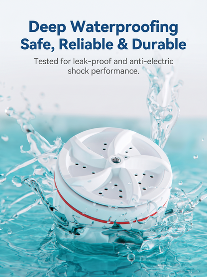 🧺 Imported Portable Ultrasonic Washing Machine with Powerful Turbine Cleaning