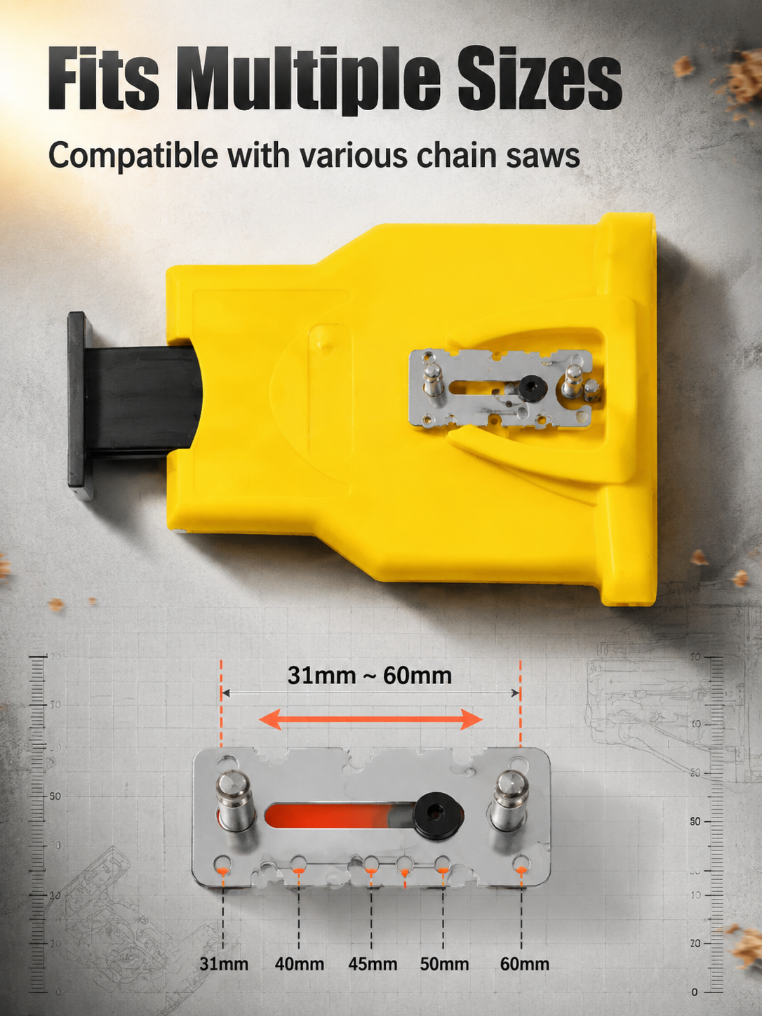 🔥Universal chain sharpener, quickly sharpens chainsaw teeth