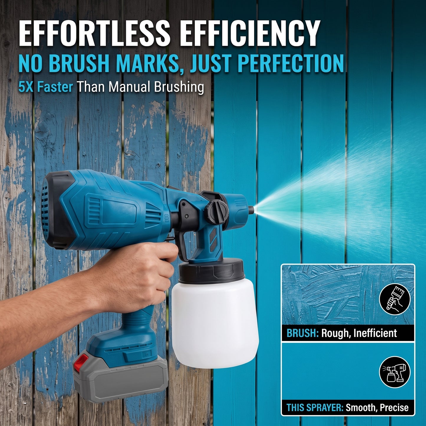 🔥Cordless HVLP Paint Sprayer For Smooth Professional Finish DIY Home Painting Made Fast Easy And Even