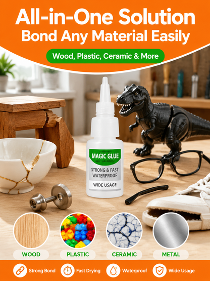 ✨One drop, ultra-strong hold — this all-purpose oil-based glue fixes 99% of household repairs fast. Works on almost any material and bonds in seconds.