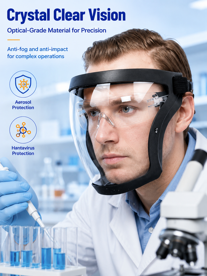 ✨Medical-grade protective face shield that effectively helps block aerosols and dust, giving you safer and more reliable protection.
