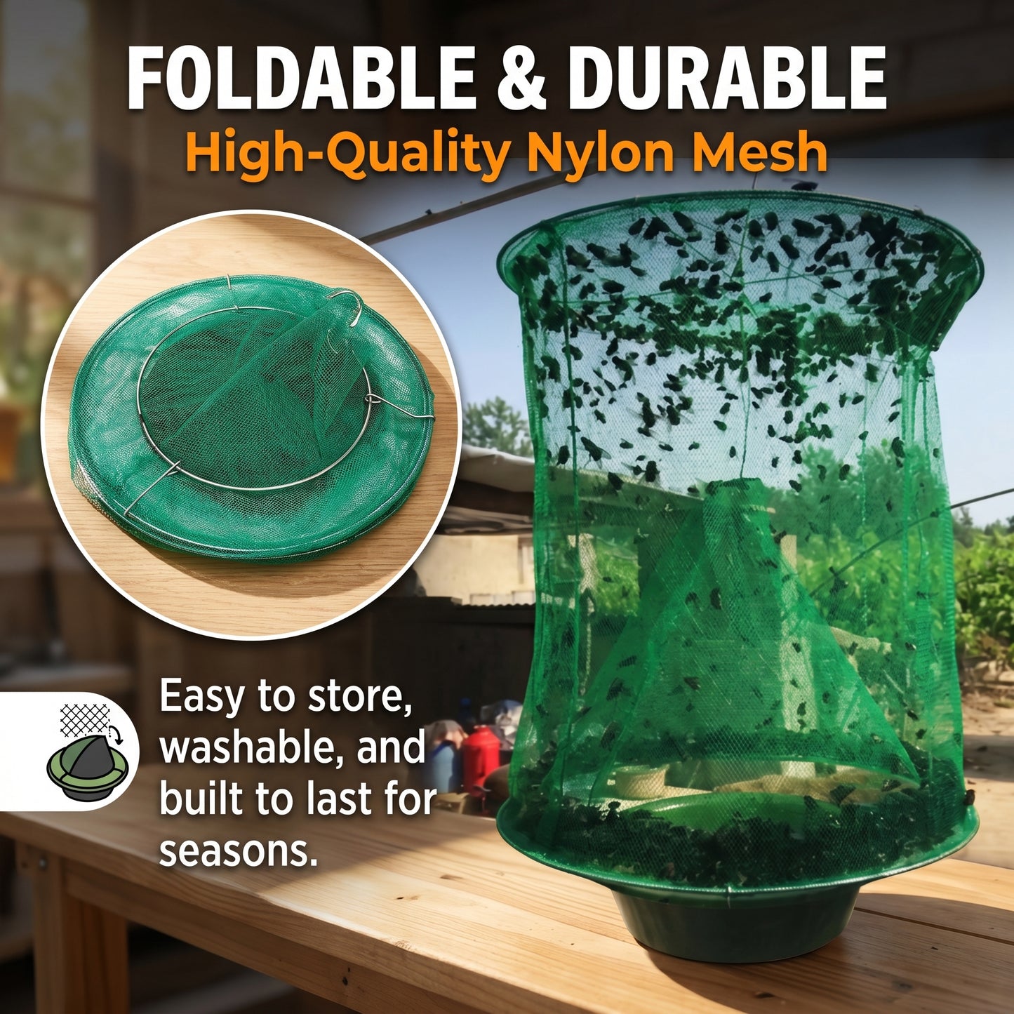 Fast Fly Catcher- 100% Non Toxic - Reusable