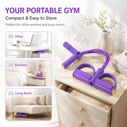 21 Fitness Resistance Bands-6 Tube Pedal Ankle Puller 🦵