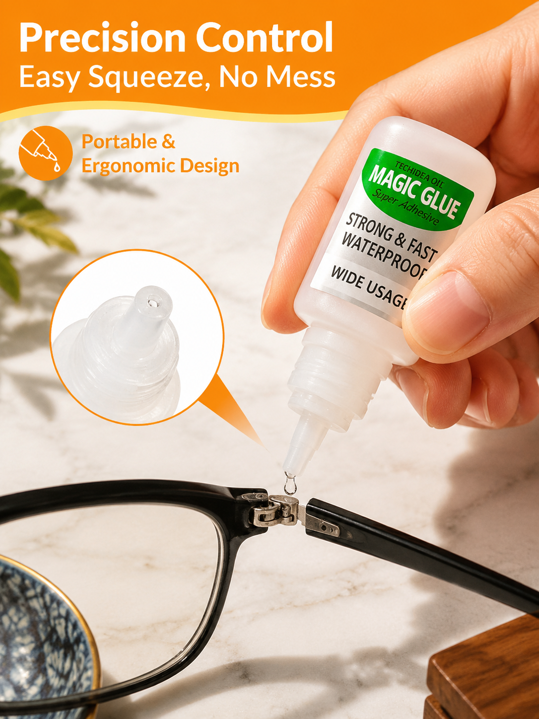 ✨One drop, ultra-strong hold — this all-purpose oil-based glue fixes 99% of household repairs fast. Works on almost any material and bonds in seconds.