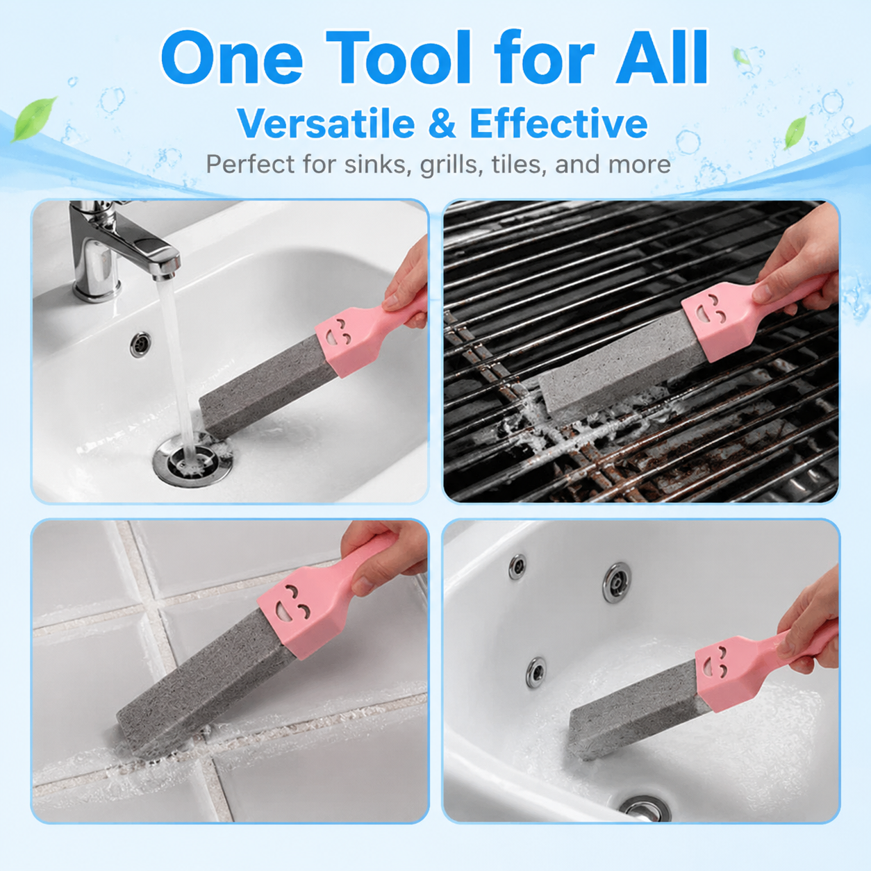 ✨Remove Stubborn Toilet Rings & Hard Water Stains in Minutes – 5 Pack Pumice Stone Cleaner with Extra Long Handle✨