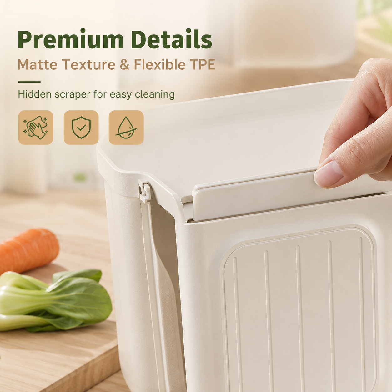🔥Foldable Kitchen Trash Can – Wall Mounted Space Saving Bin for Easy Cooking & Clean-Up
