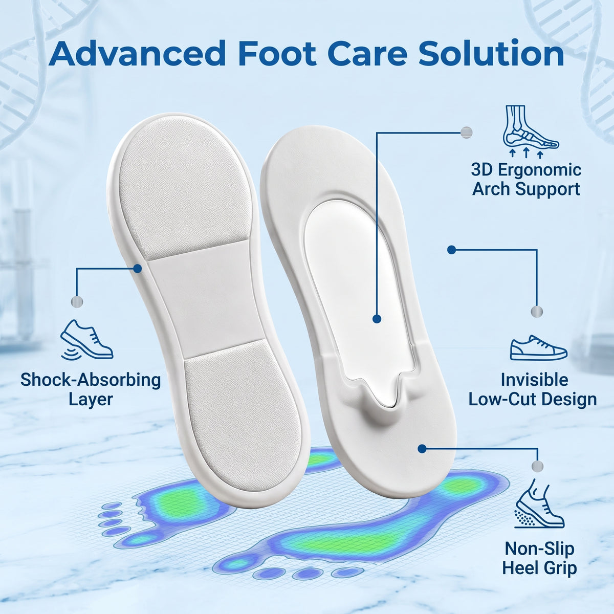 🧦6/10/20pairs Cushioned No-Show Socks with Padded Support Cushioned socks For Seniors