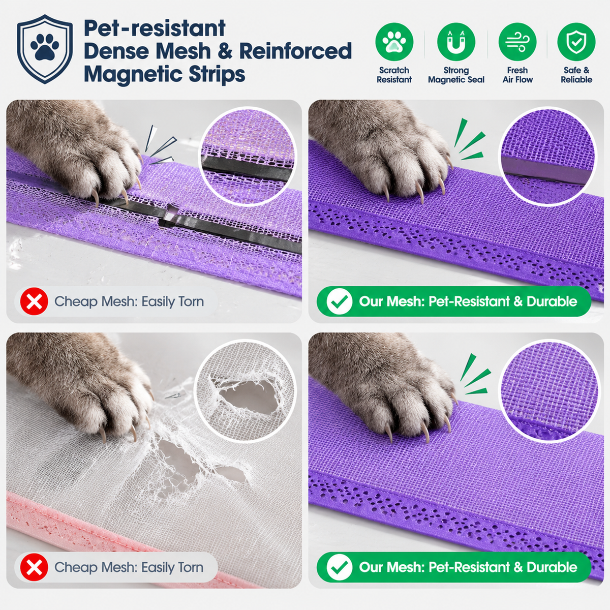 💥50% OFF🦟Drill-free magnetic mesh screen door (mosquito curtain)