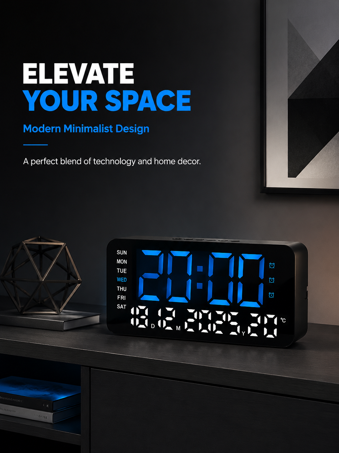 Multifunctional Digital Alarm Clock for Home & Office