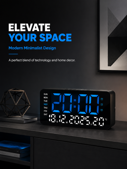 Multifunctional Digital Alarm Clock for Home & Office
