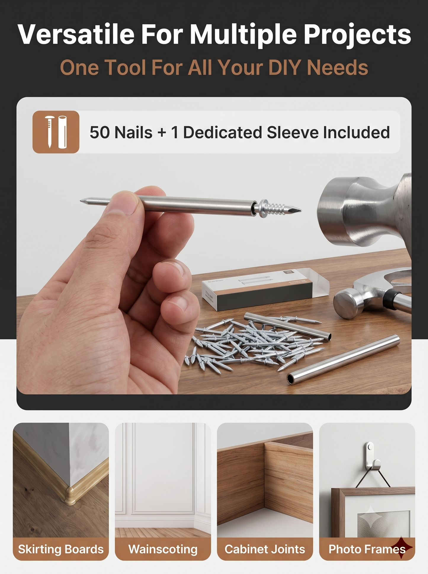 🔥No Hole No Damage｜Seamless Double Sided Nail for Wall Hanging