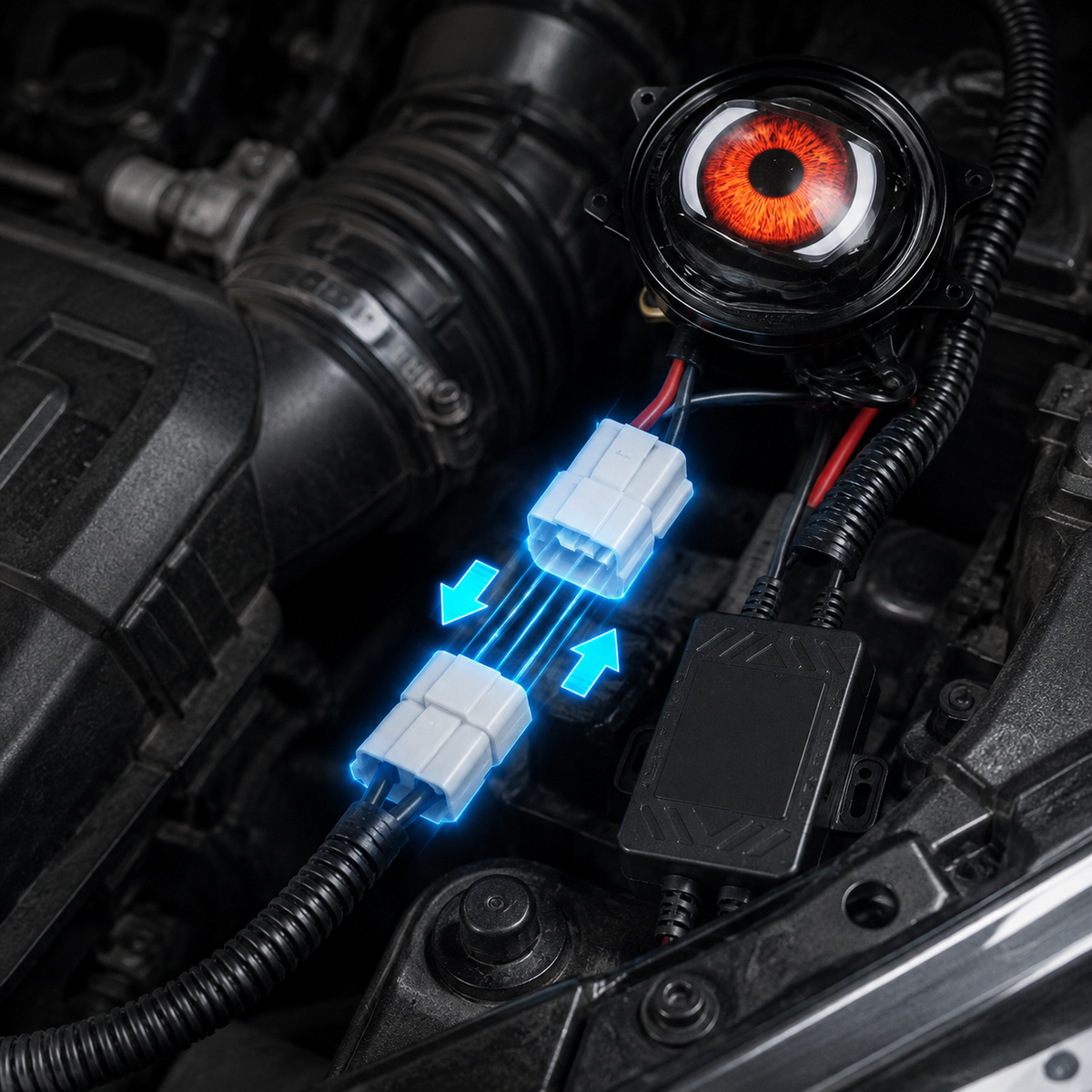 🔥Dynamic Devil Eye LED Projector Headlights