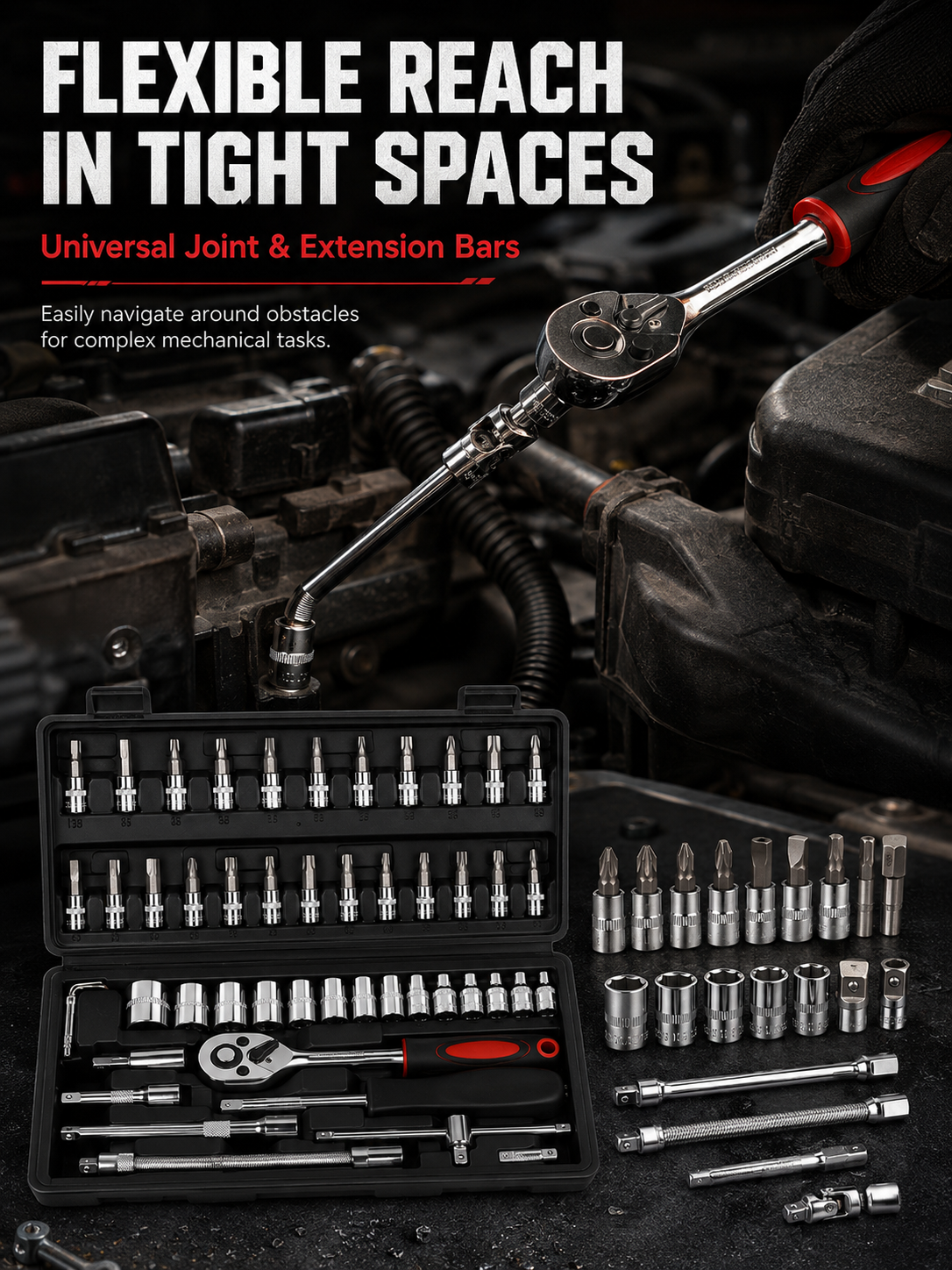 🔥46 IN 1 Ratchet Socket Kit | Veteran Mechanic Pick for All Repair Work