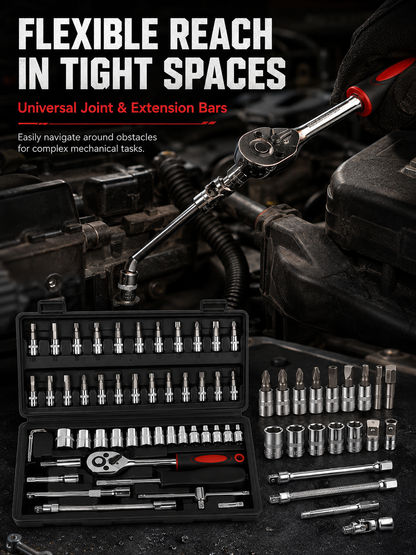 🔥46 IN 1 Ratchet Socket Kit | Veteran Mechanic Pick for All Repair Work