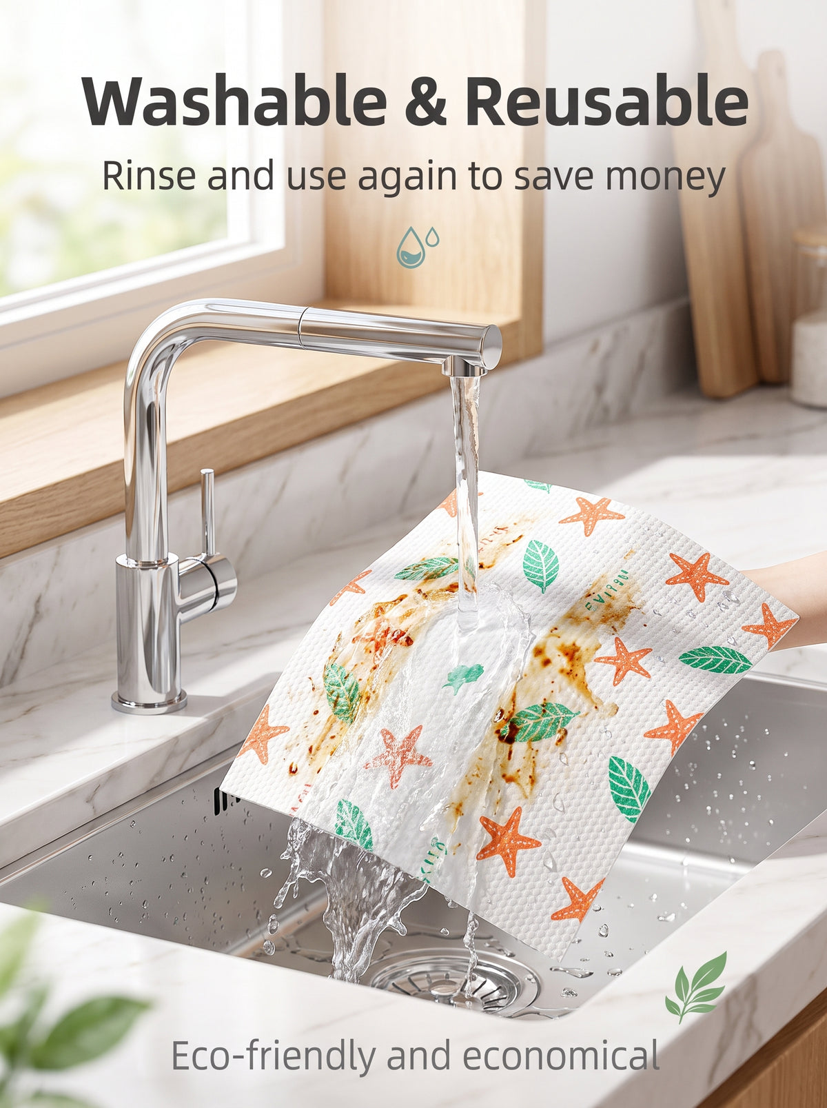 🔥Reusable Kitchen Cleaning Paper｜Wet & Dry Use Super Absorbent Dish Cloth