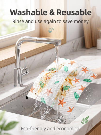 🔥Reusable Kitchen Cleaning Paper｜Wet & Dry Use Super Absorbent Dish Cloth