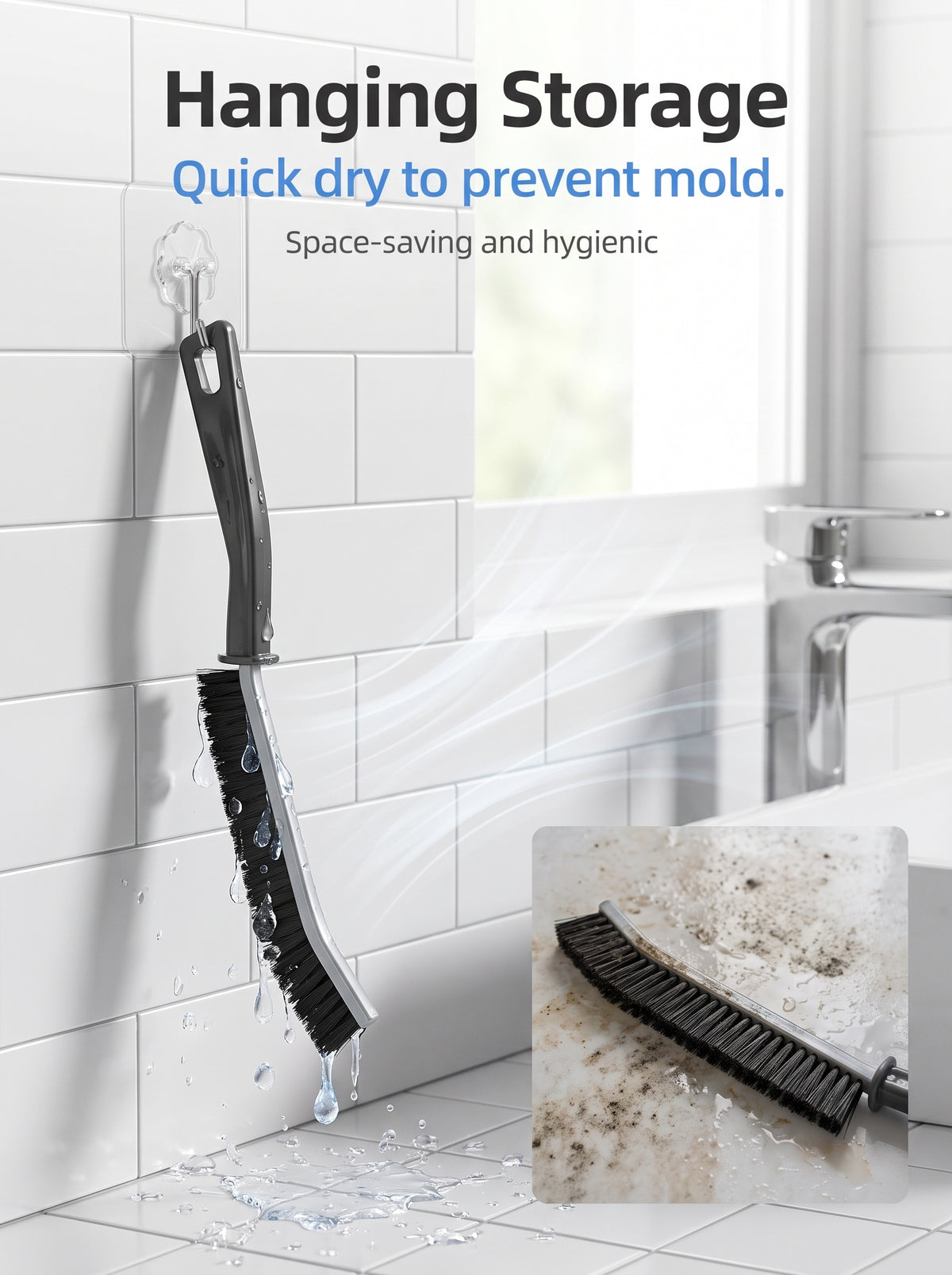 🔥20mm Hard Bristle Gap Cleaning Brush, Multi-Purpose Dead Corner Cleaner