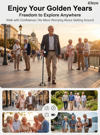 Your Perfect Companionfor Safer Walking.The Smart Cane keeps you supported and moving, no matteryour pace or journey.