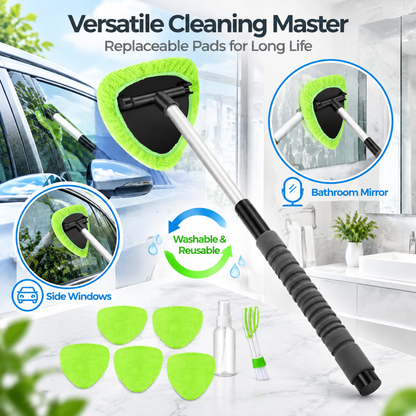 🚗8Pcs Car Window Cleaning Tool Set | Windshield Glass Cleaner & Squeegee Kit