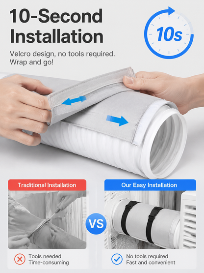 🔥Stop Heat Leaks｜Portable AC Exhaust Hose Insulation Cover