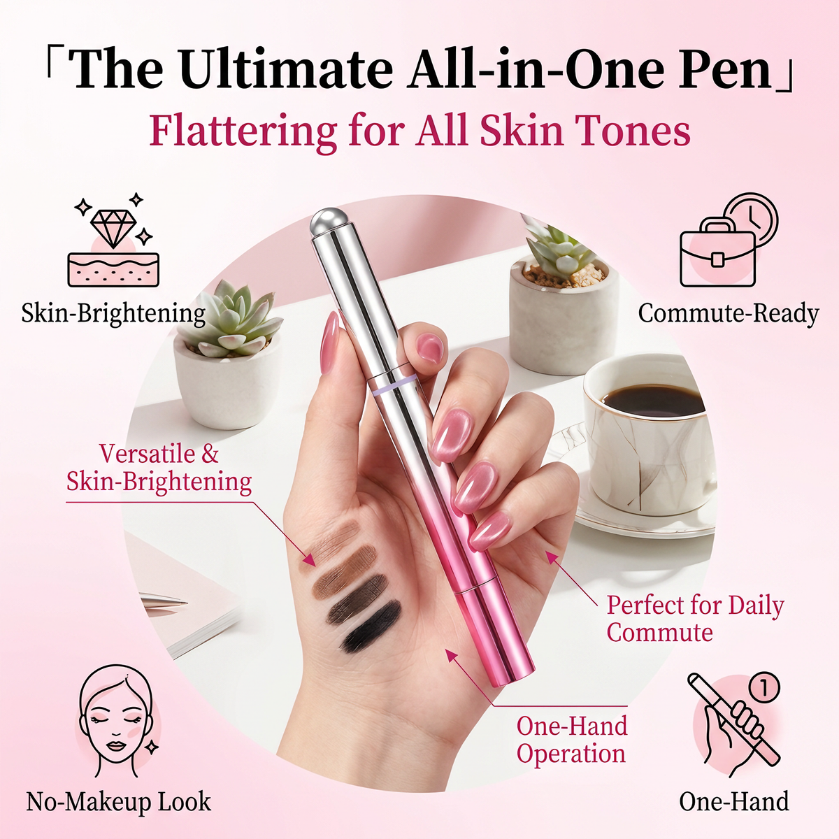 Buy 1 Get 1 Free ✨ 2-in-1 Cat-Eye Nail Art Pen with Built-in Magnet 💅