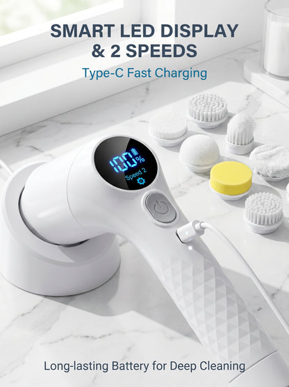 🏆Hot Selling 50% OFF⏳Waterproof Telescopic Electric Rotary Cleaning Brush Set