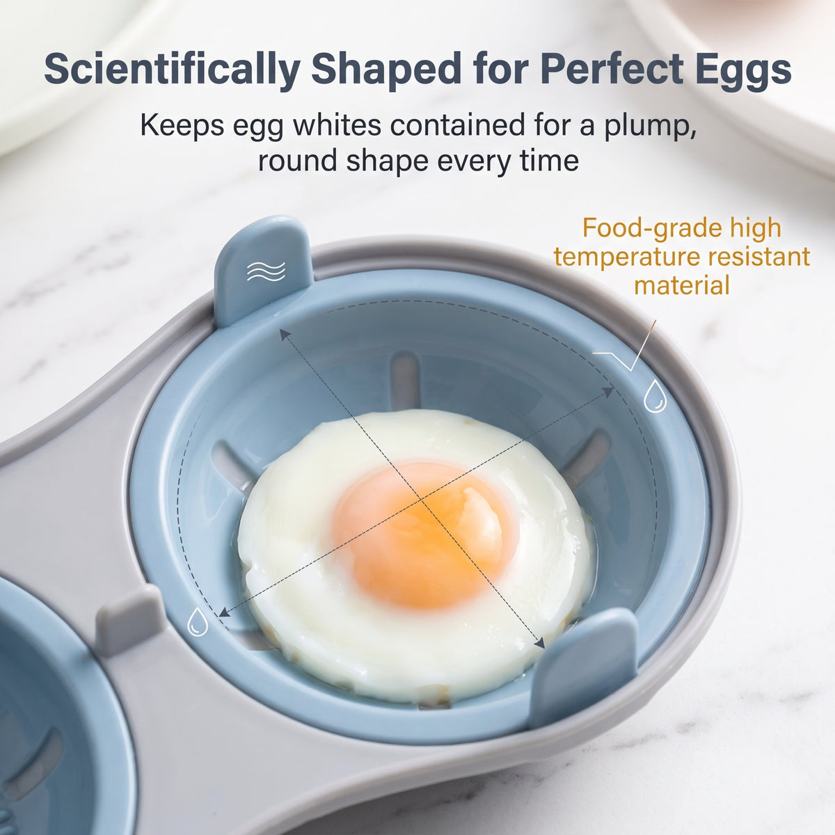 🍳Buy 1 Get 1 Free - Microwave Egg Cooker – Food-Grade Material, Heat-Resistant; Easily Cook Perfect Poached Eggs.