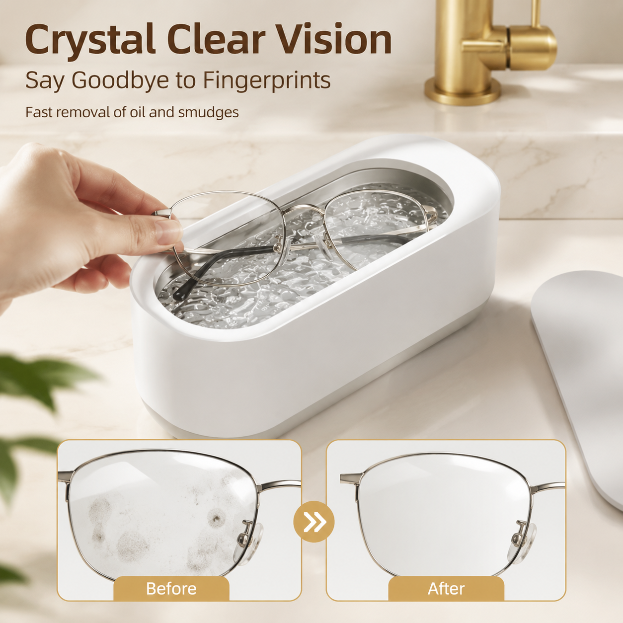 🌀 Professional Ultrasonic Cleaner for Jewelry, Glasses & More