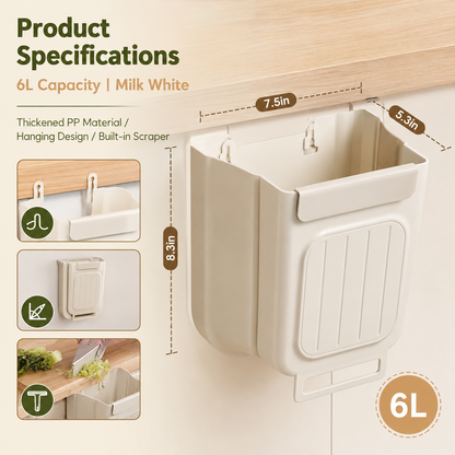 🔥Foldable Kitchen Trash Can – Wall Mounted Space Saving Bin for Easy Cooking & Clean-Up