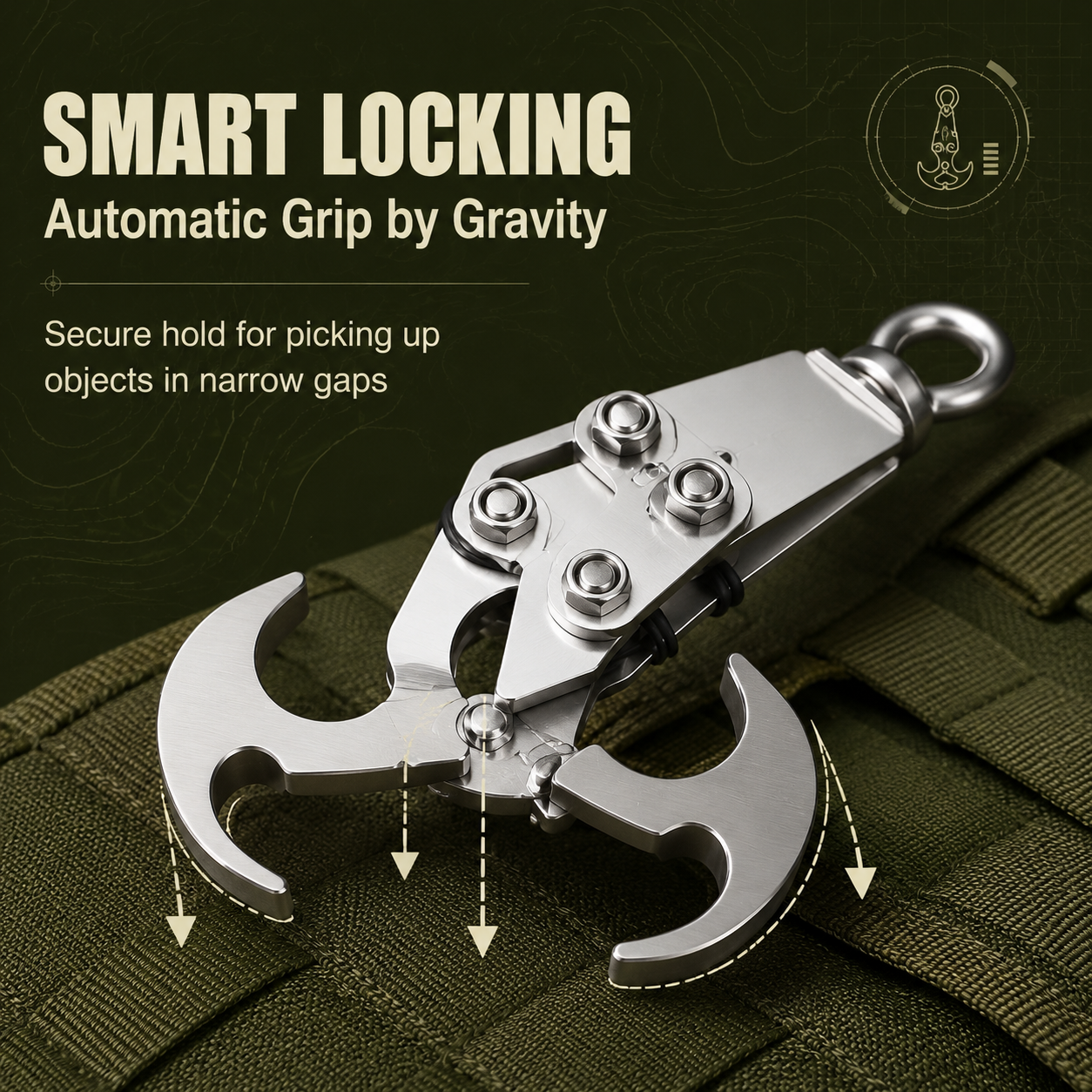 🪝 The Ultimate Outdoor Survival Grappling Hook – Compact, Strong & Multi-Purpose