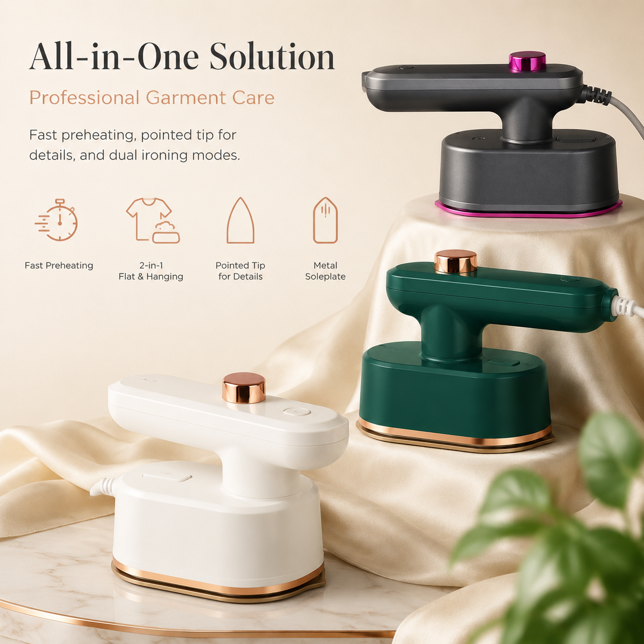 👔Compact 2-in-1 Steamer & Iron for Smooth Clothes Anytime