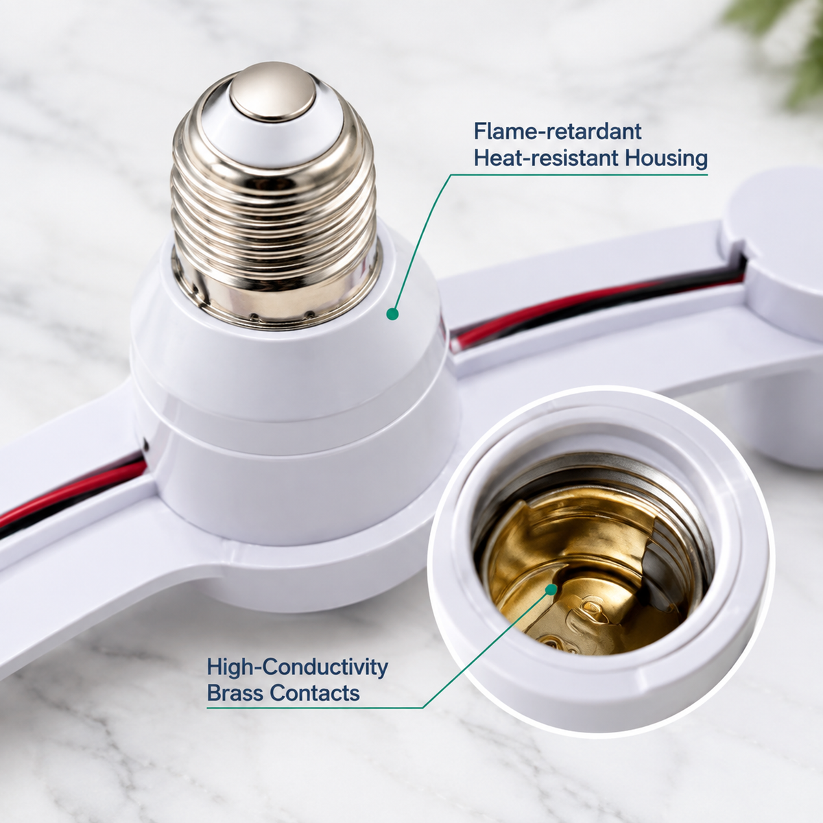 💥50% OFF! 💡📹E27 Bulb Socket Splitter (1-to-2)