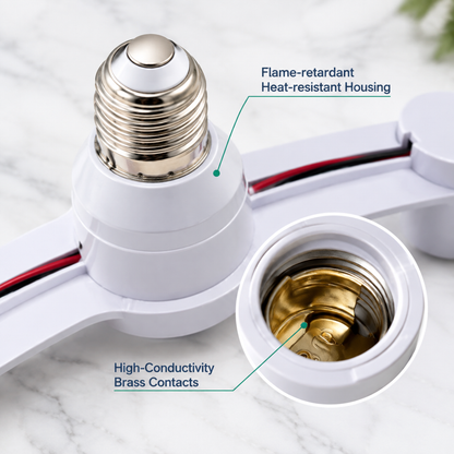 💥50% OFF! 💡📹E27 Bulb Socket Splitter (1-to-2)