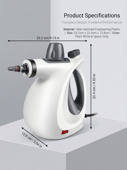 🔥Chemical-Free Deep Clean｜Power Handheld Steam Cleaner for Whole House & Car