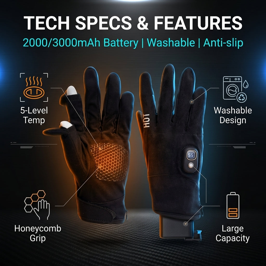 🧤❄️Rechargeable electric heated gloves for winter