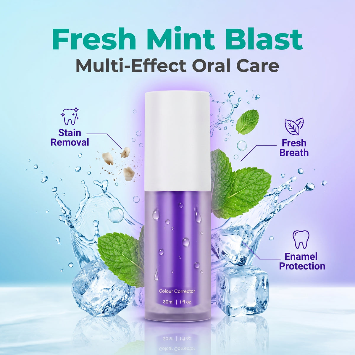 💕Buy 1 Get 1 Free🎁Purple Brightening Toothpaste Whitening Toothpaste