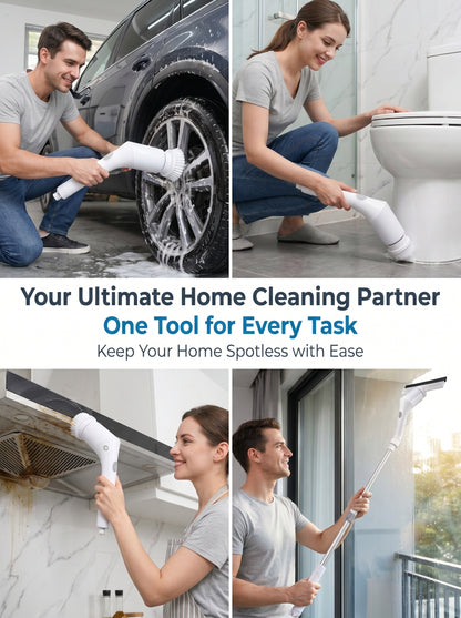 🏆Hot Selling 50% OFF⏳Waterproof Telescopic Electric Rotary Cleaning Brush Set