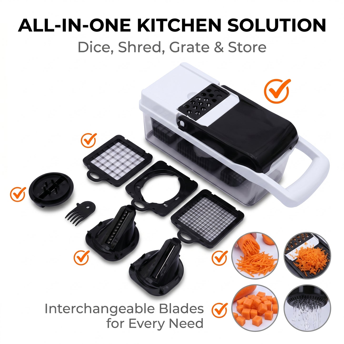 Hot Selling 16 in 1 Kitchen Fruit & Vegetable Slicer, Dicer Multifunction Vegetable Chopper