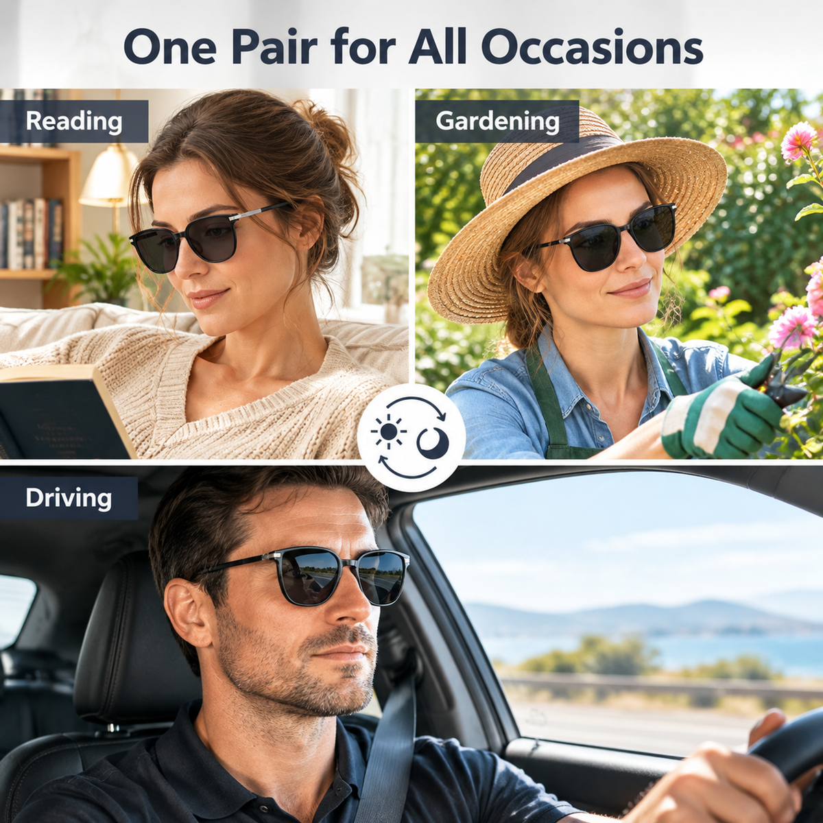 💥Buy 1 Get 1 Free 👓Auto‑Transition Photochromic Reading Glasses