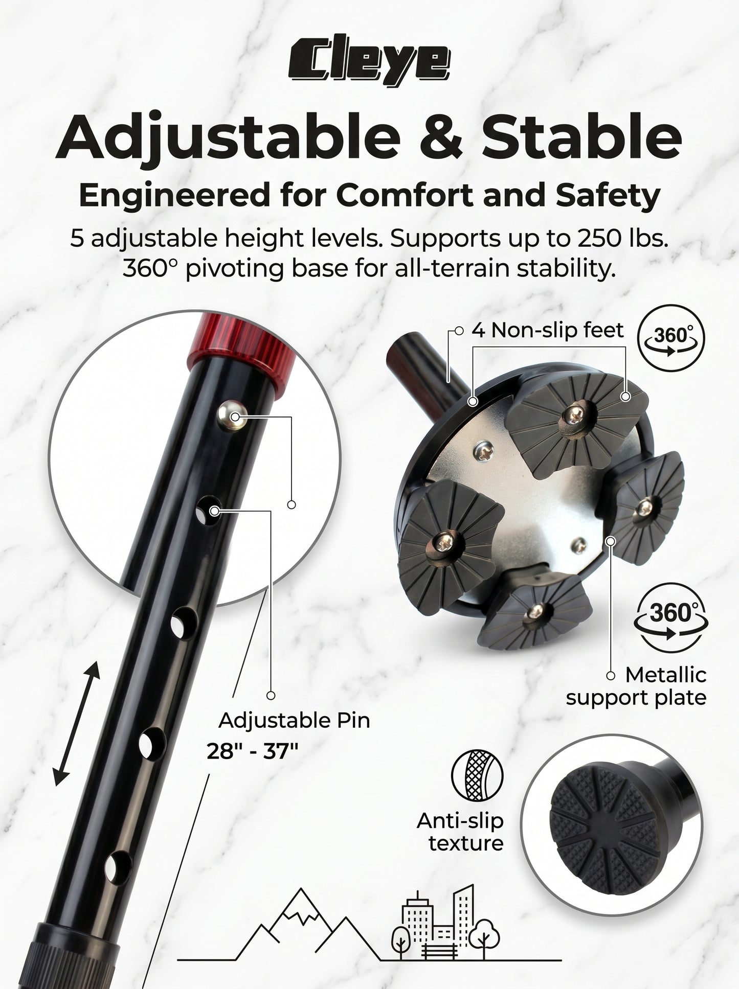 Your Perfect Companionfor Safer Walking.The Smart Cane keeps you supported and moving, no matteryour pace or journey.