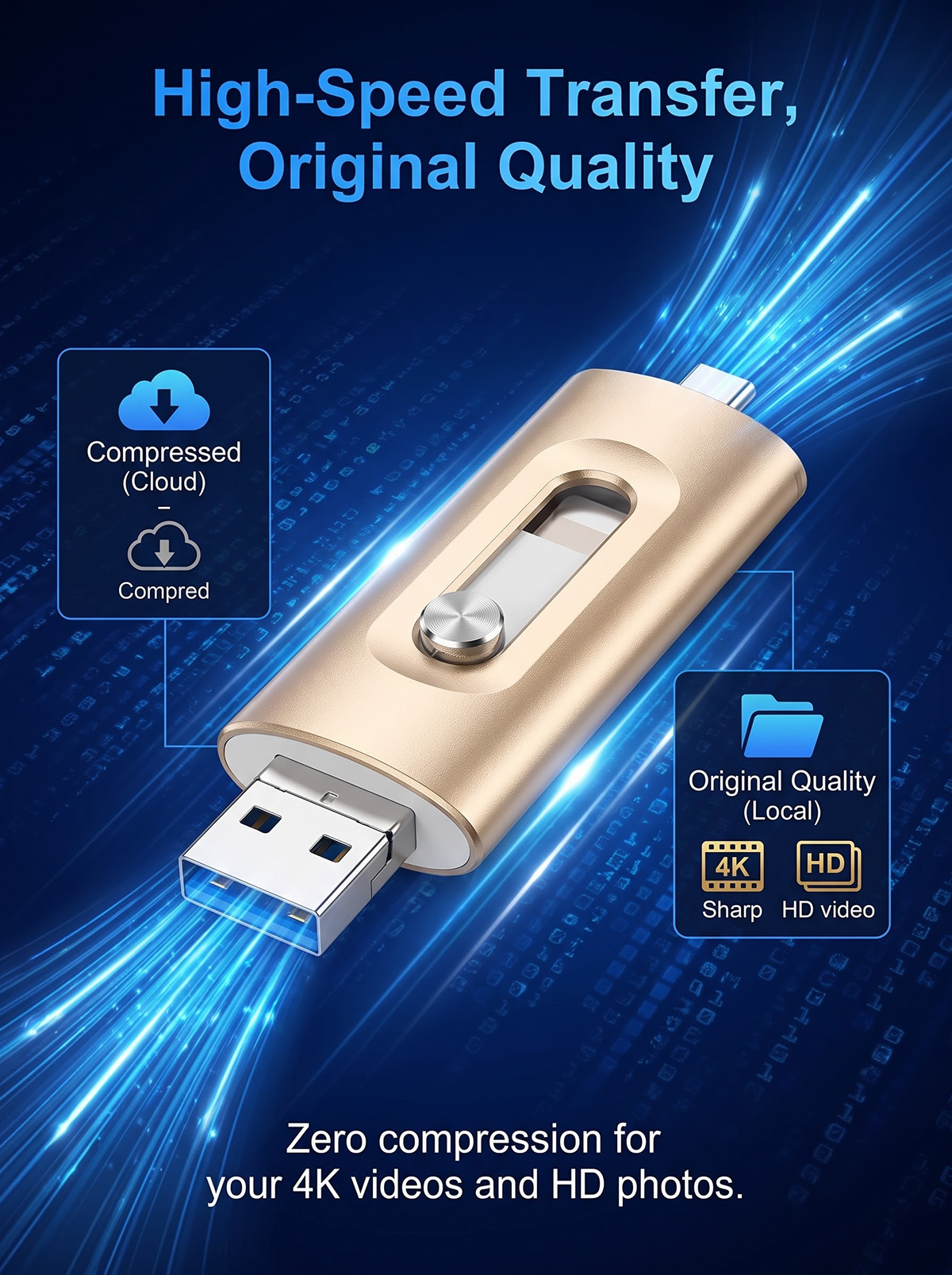 1TB Phone Flash Drive | Save Thousands of Photos & Videos