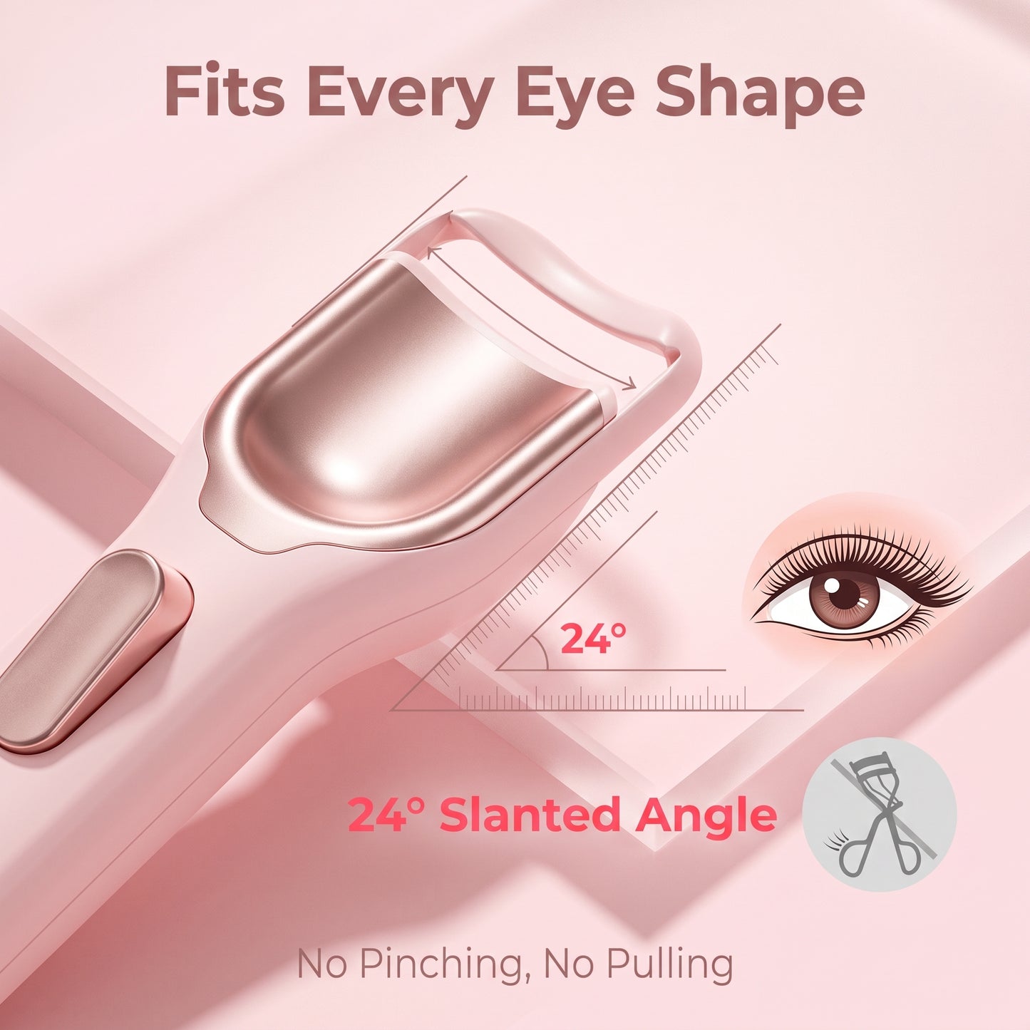 ✨Professional Heated Eyelash Curler For Long-Lasting Natural Curls