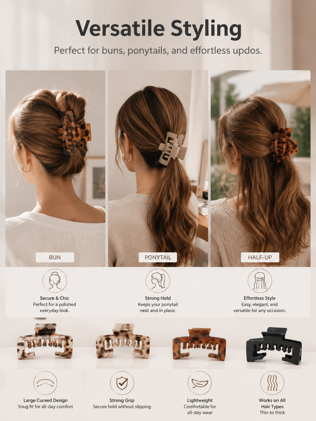 🔥Minimalist Hollow Square Hair Accessory For Women