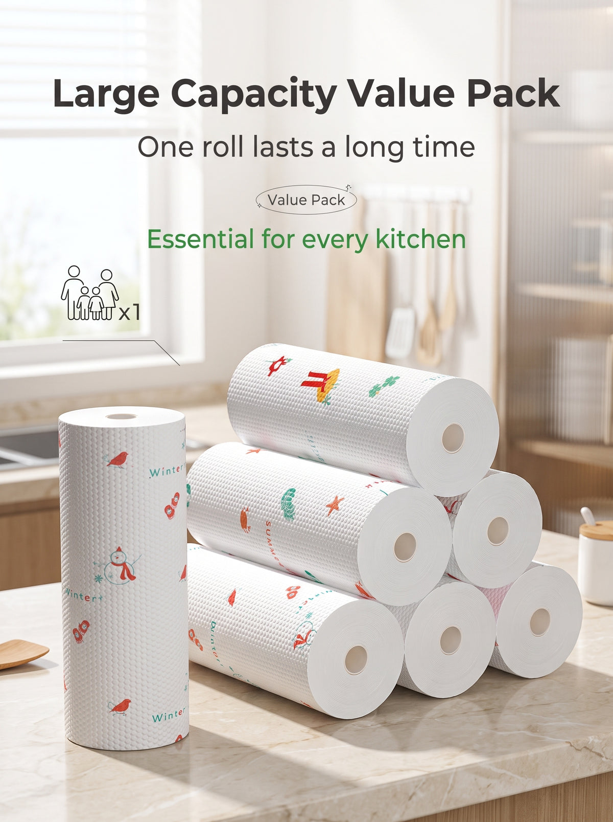 🔥Reusable Kitchen Cleaning Paper｜Wet & Dry Use Super Absorbent Dish Cloth