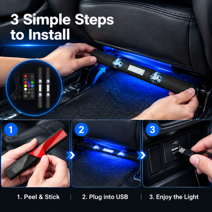 💥50% OFF 🚗💡Multicolor Sound-Activated Car Interior Ambient Lights